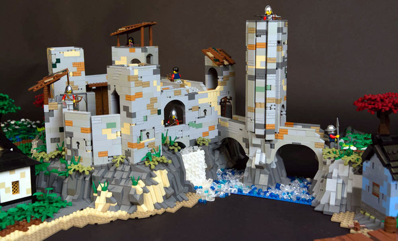 Illustration for article titled This gigantic Lego Keep has an irregular shape